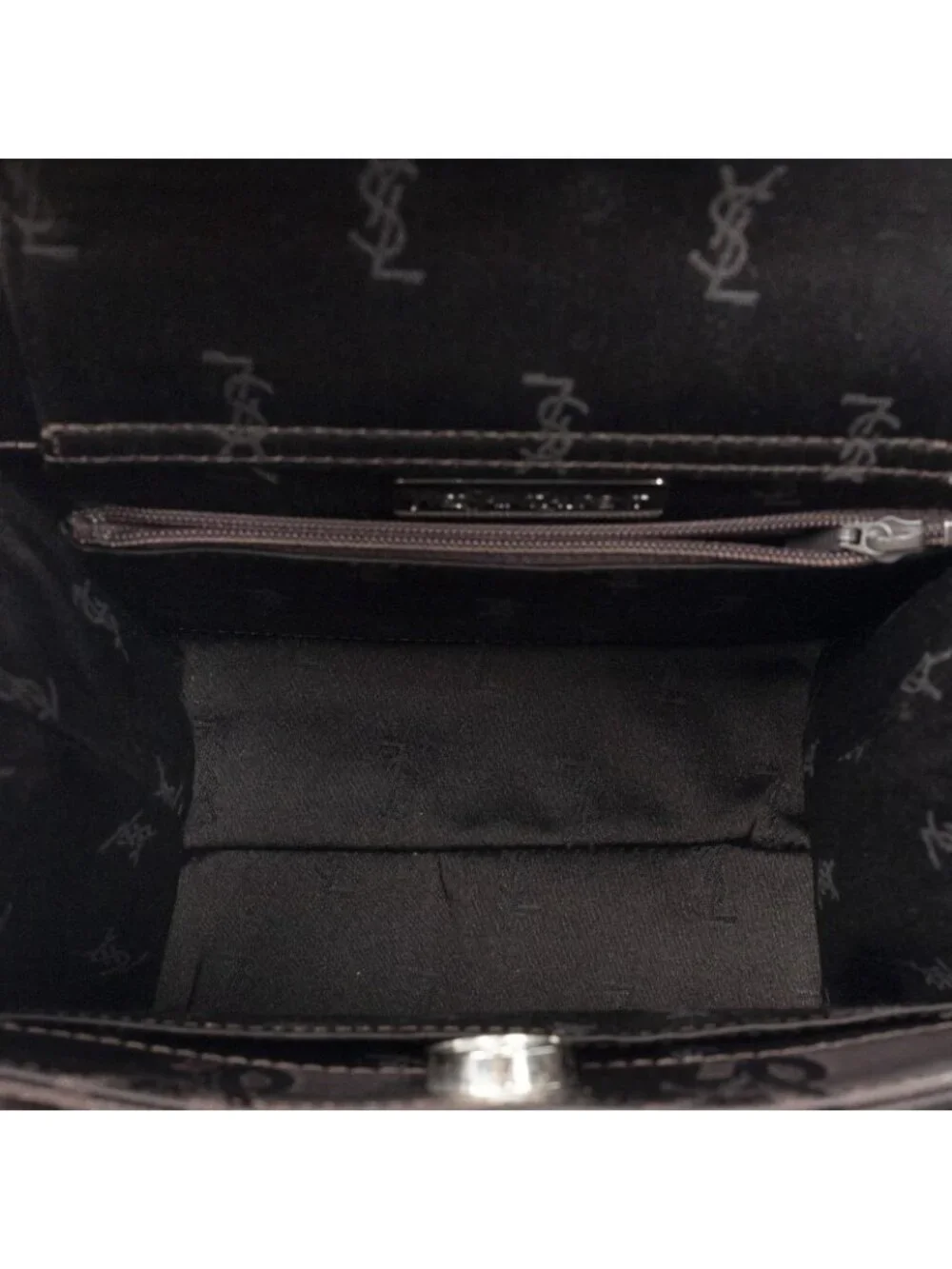 Saint Laurent Vintage Small Top Handle Tote Dark Brown GG Nylon Canvas